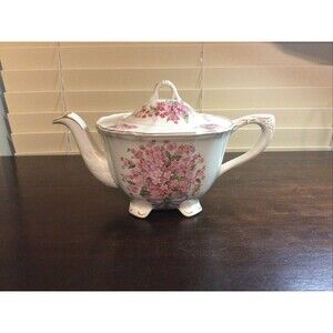 Crown Dorset Pink Forget-Me-Not Teapot, 4 1/4", with Lid  (G30)